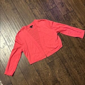 Talbots Vibrant Pink Open Cardigan